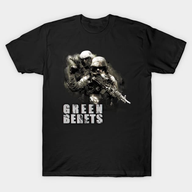 Green Berets Special Forces in Action T-Shirt by Getmilitaryphotos